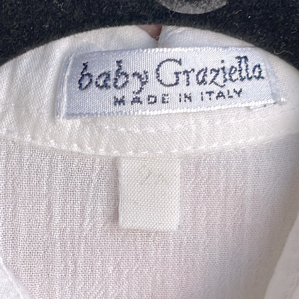 Baby Graziella Made in Italy white button down shirt 2Y - Picture 5 of 8